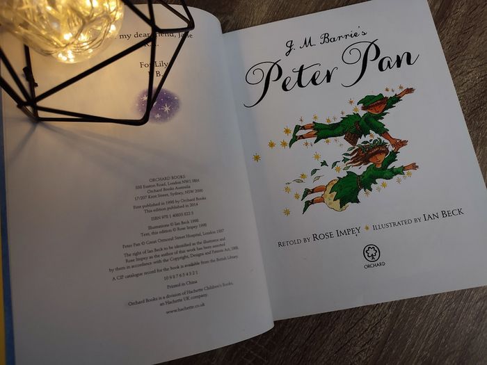 Peter Pan !  by J. M. Barrie ! 2015 ! by Orchard Books !