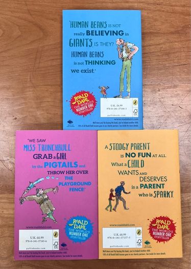3 Books by Roald Dahl, The BFG, Matilda & Danny Champion of The World