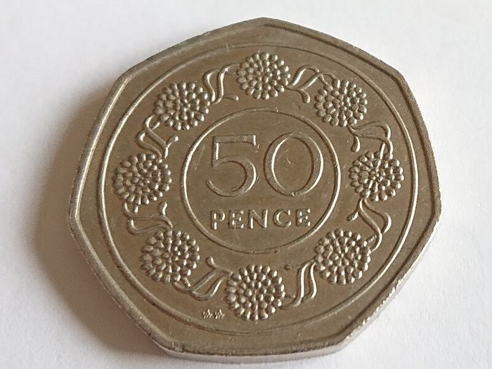 1988 Gibraltar 50 pence Coin - AA