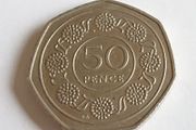 1988 Gibraltar 50 pence Coin - AA