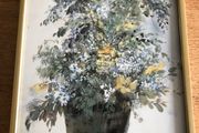 Metal framed print of Pot of Flowers