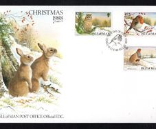 1988 Isle of Man Christmas Manx Birds Commemorative Stamps First Day Cover (FDC)