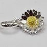 Links of London Daisy Charm, Sterling Silver, 18k Gold Vermeil Detail Image 2