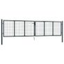 Mesh Garden Gate Galvanised Steel 400x150 cm Grey Image 2