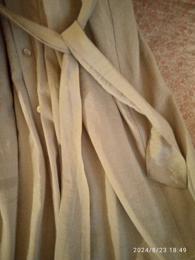 & Other Stories long shirt dress with puff sleeves