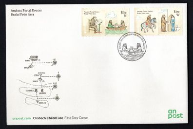 2020 Ireland Europa: Ancient Postal Routes Commemorative Stamp An Post First Day Cover (FDC)