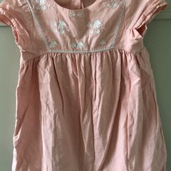 M&S peach dress 18-24m