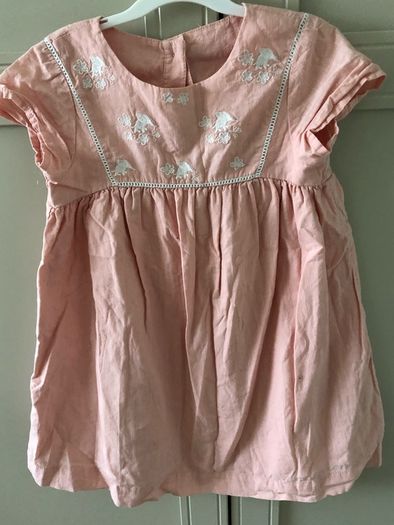 M&S peach dress 18-24m