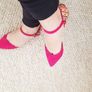 Cerise Pink Pointed Toe Shoes - Size 4 Image 6