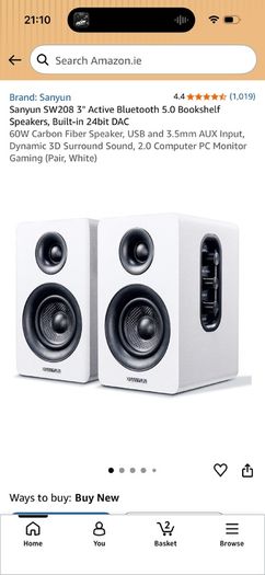 SANYUN SW-208 Bookshelf Speakers