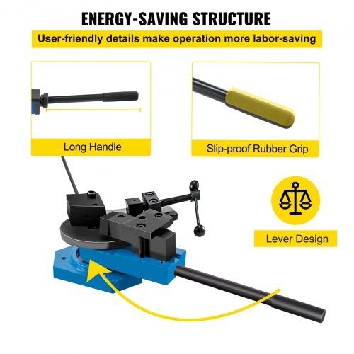 SBG-40 Metal Scroll Bender High-Hardened Steel Scroll Bender Combination of Scroll Radius and Angle Bending Universal Metal Rod Bender