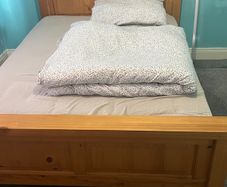 double bed and mattress
