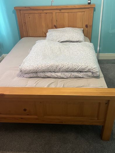 double bed and mattress