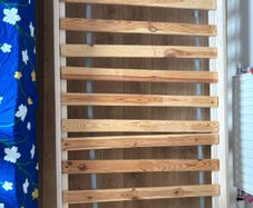 White wooden Single bed frame(6ft /3ft) and mattress