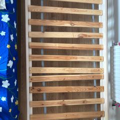 White wooden Single bed frame(6ft /3ft) and mattress