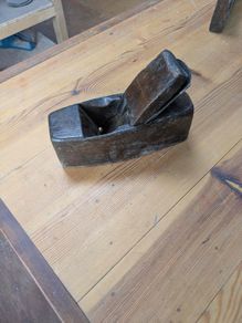 old wooden hand plane