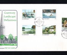 1984 Guernsey Landscapes Definitive Series (3p, 4p, 9p, 10p & 13p) First Day Cover (FDC)