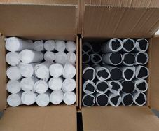 Cardboard Tubes in Matt Black and Matt White