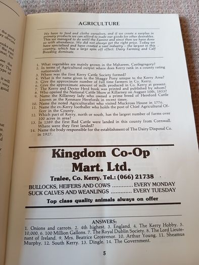 1986 Do You Know Kerry? Test Your Knowledge. Eamon Herlihy. Quiz. History. Vintage.