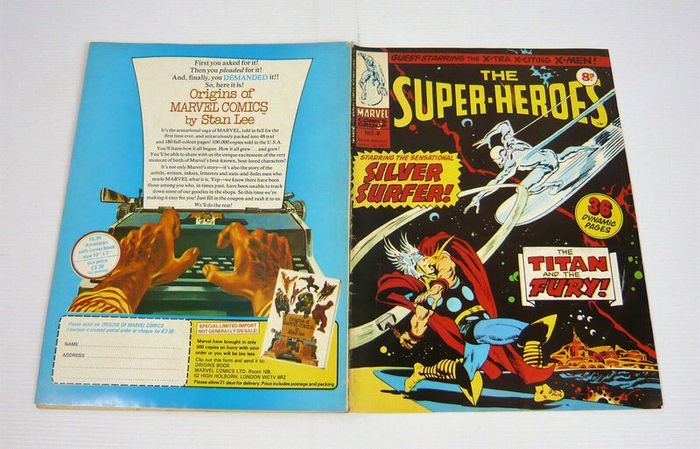 The Super-Heroes - Silver Surfer Titan & The Fury-Issue #8-- Vintage Marvel -April 26th 1975