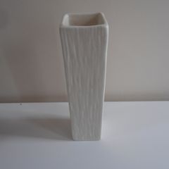 Tall White ceramic flower vase