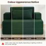 Sofa Bed Single Convertible Chair Bed with Pillow & Armrests, Foldable Futon Mattress with Back Support, Boneless Sofa Bed for Living Room and Bedroom, Dark Green Image 7