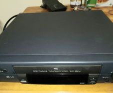 Lg vhs video recorder with remote.