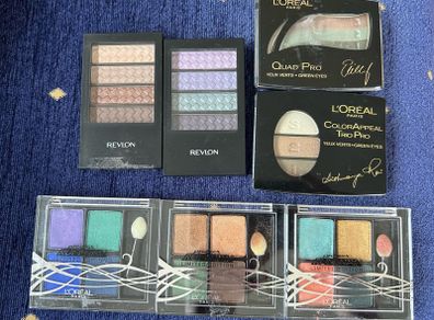 7 eyeshadow palettes - L'Oreal and Revlon