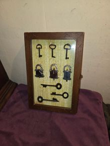 Vintage Wooden Key Holder Box