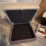 DFS Genuine Leather Recliner Sofa Suite and Footstool Image 7
