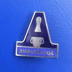 AMBASSADOR LANES (10-pin bowling) - member's badge (c.1960's)