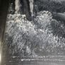 Black and white oil painting in silver frame Image 3