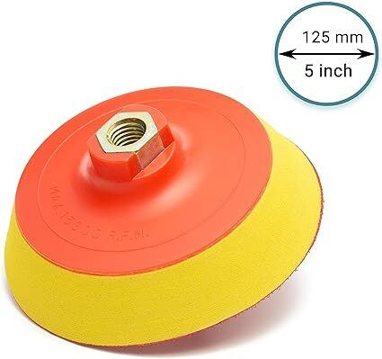 GP12636 125mm Hook and Loop Rotary Backing Pad with 5/8''-11 Thread, Sanding, Polishing Backer/Diameter 5 inch