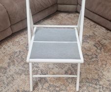 White & Grey Folding Chair
