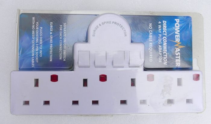 PowerMaster 4 Way Plug Adaptor - No Cable Required