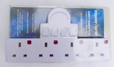 PowerMaster 4 Way Plug Adaptor - No Cable Required