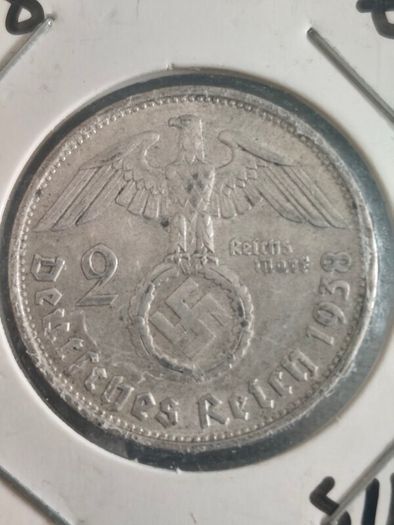 2 Reichsmarks WW2 silver German coins