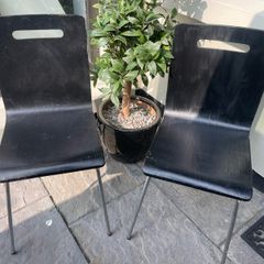 2 x Matching Black Kitchen Dining Chairs - Can Deliver