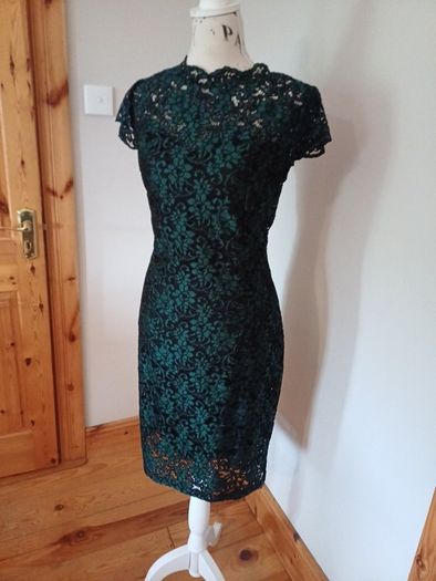 BNWT Black and Green Lace Dress