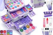 Kids Makeup Sets Girls Toys - unicorn gifts for girls Washable Make Up Starter Kit, Childrens Princess Pretend Play Games kids Toys Presents, Little Girl Birthday Gifts Set For Age 4-12 Year Old