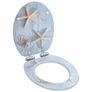 WC Toilet Seats 2 pcs with Soft Close Lids MDF Starfish Design Image 2