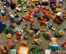 Selection of vintage Kinder toys, collectors items