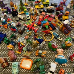 Selection of vintage Kinder toys, collectors items