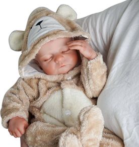 SALE | Lifelike Reborn-Baby Dolls Boy 17 Inch Handmade Realistic Reborn Babies Dolls Newborn Baby with Soft Vinyl Body Real Life Baby Dolls with Toy Accessories Close Eyes
