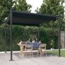 Garden Gazebo with Retractable Roof 3x3 m Anthracite Image 2