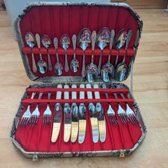24 Piece Chrome Plated Stainless Steel Cutlery Set in Box