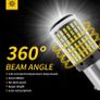 2pcs  P21W LED White Bulbs 144smd CanBus Reverse/Turn Signal Light No hyper flash Image 2