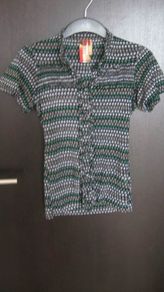 ladies black green and grey blouse size small/8