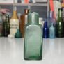 136 - Antique Sea Glass Cork Burst Top Inkwell Collectible Decorative Bottle Image 2