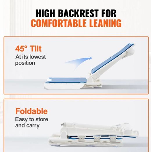 Electric Bath Lift Chair for Elderly  Height Adjustable, Waterproof Bath Seat Lift with Remote Control, 140kg Capacity, Reclining Backrest